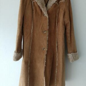 Giacca Brown Teddy Jacket with Cream Accents
